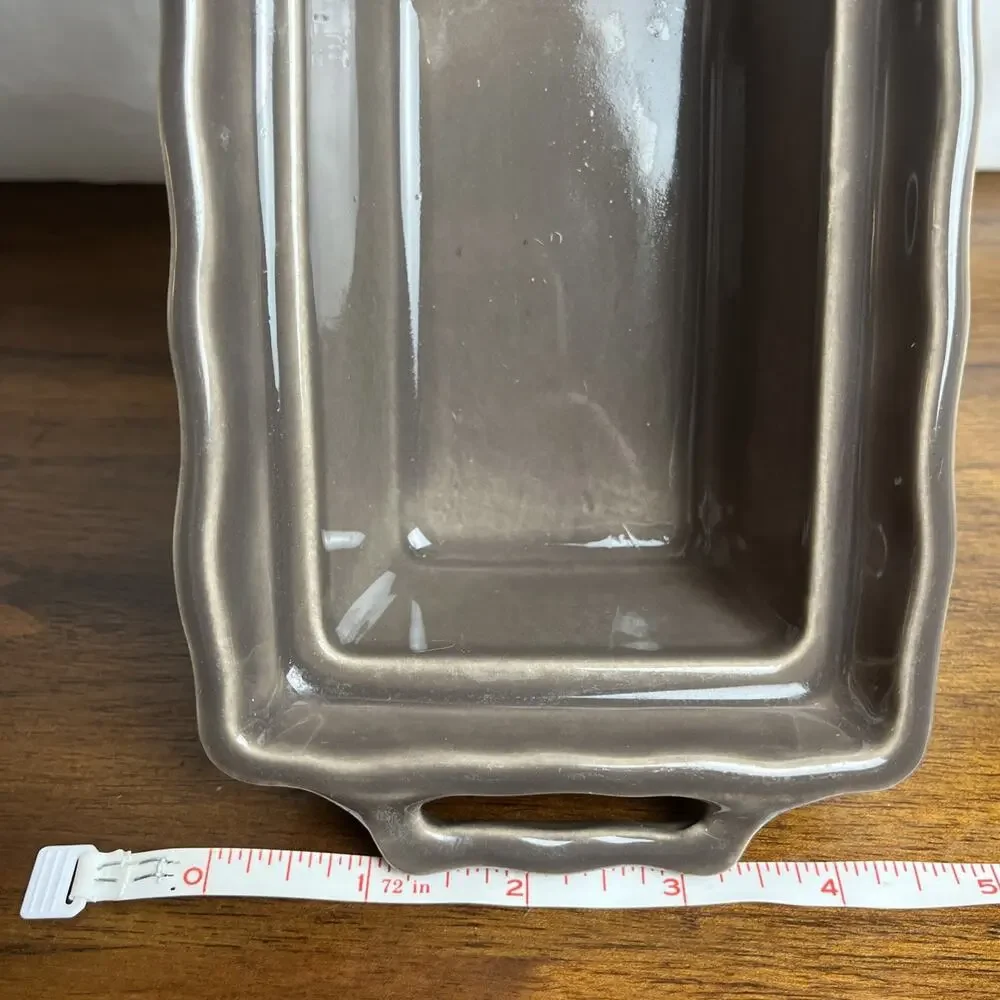 Appolia Gray Small Casserole Butter Dish With Lid Ceramic Bakeware From France